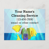 Vibrant Rays Custom Cleaning Service Business Briefkaart (Voorkant)