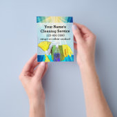 Vibrant Rays Custom Cleaning Service Business Flyer (Hand)