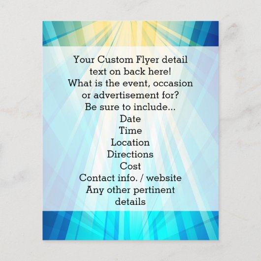 Vibrant Rays Custom Cleaning Service Business Flyer (Achterkant)