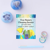 Vibrant Rays Custom Cleaning Service Business Flyer (Enkel)