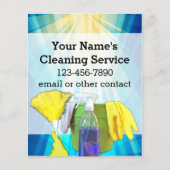 Vibrant Rays Custom Cleaning Service Business Flyer (Voorkant)