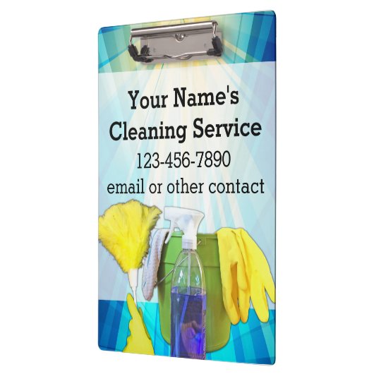 Vibrant Rays Custom Cleaning Service Business Klembord (Links)