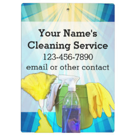 Vibrant Rays Custom Cleaning Service Business Klembord