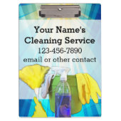 Vibrant Rays Custom Cleaning Service Business Klembord (Voorkant)