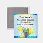Vibrant Rays Custom Cleaning Service Business Magneet (Voorkant / Achterkant)