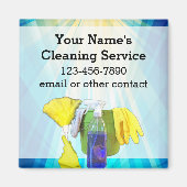 Vibrant Rays Custom Cleaning Service Business Magneet (Voorkant)
