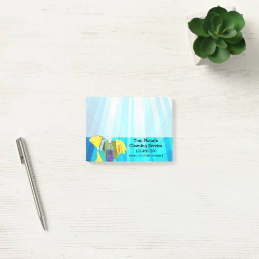 Vibrant Rays Custom Cleaning Service Business Post-it® Notes (Kantoor)