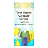 Vibrant Rays Custom Cleaning Service Business Reclamekaart (Voorkant)