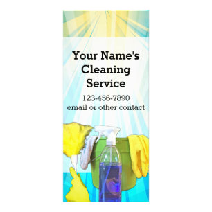 Vibrant Rays Custom Cleaning Service Business Reclamekaart
