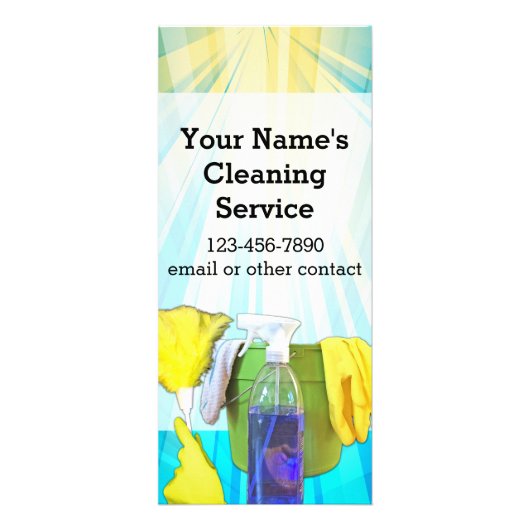 Vibrant Rays Custom Cleaning Service Business Reclamekaart (Voorkant)