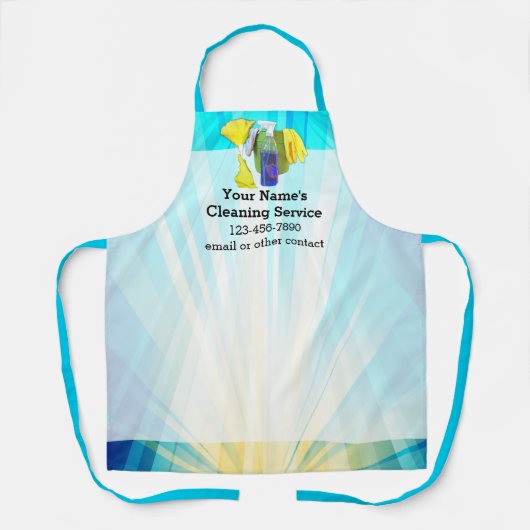 Vibrant Rays Custom Cleaning Service Business Schort (Voorkant)