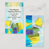 Vibrant Rays Custom Cleaning Service Business Visitekaartje (Voorkant / Achterkant)
