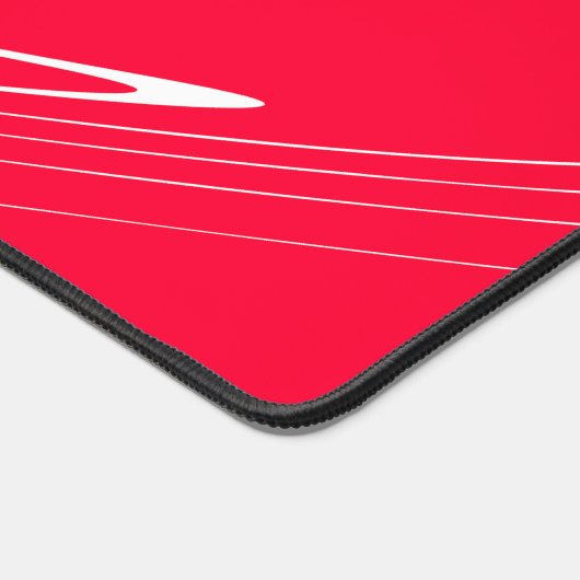 Vibrant Red Abstract Swirl Bureaumat (Hoek)