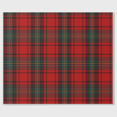 Vibrant Red and Black Scottish Tartan Plaid Cadeaupapier (Vlak)