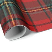 Vibrant Red and Black Scottish Tartan Plaid Cadeaupapier (Rol Hoek)