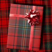 Vibrant Red and Black Scottish Tartan Plaid Cadeaupapier