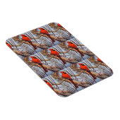 Vibrant Red ardinal Bird Perched on Branch  Magneet (Rechterzijde)