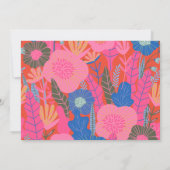 Vibrant Red Boho Floral Personalized Stationery  Bedankkaart (Achterkant)