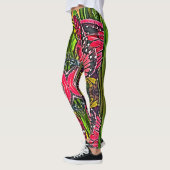 Vibrant Red Butterflies Leggings (Links)