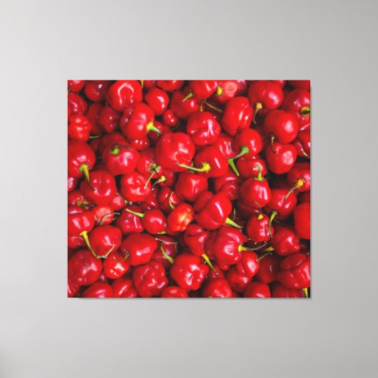 Vibrant Red Chili Pepper Harvest Canvas Afdruk (Voorkant)