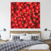 Vibrant Red Chili Pepper Harvest Canvas Afdruk (Insitu (Slaapkamer))