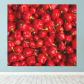Vibrant Red Chili Pepper Harvest Canvas Afdruk (Insitu (Houten vloer))