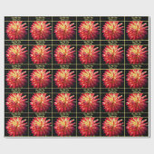 Vibrant Red Dahlia Flower Personalized Cadeaupapier (Vlak)