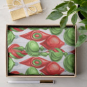 Vibrant Red- en Green-kerstversieringen voor het e Tissuepapier (Geschenk)