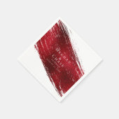 Vibrant Red Faux Folie Paint Stroke Servet (Hoek)
