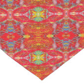 Vibrant red fishing nets diagonal pattern korte tafelloper (Hoek)