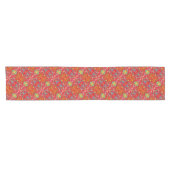 Vibrant red fishing nets diagonal pattern korte tafelloper (Horizontaal)