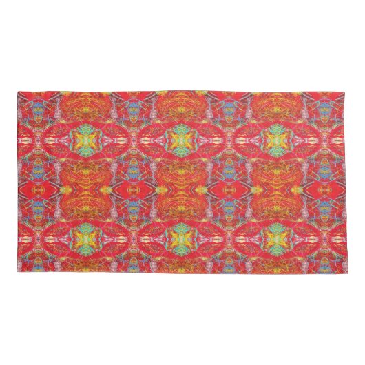 Vibrant red fishing nets L-size pattern Kussensloop (Achterkant)