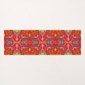 Vibrant red fishing nets pattern yogamat (Achterkant (horizontaal))