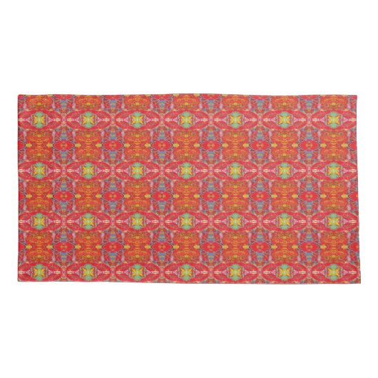 Vibrant red fishing nets S-size pattern Kussensloop (Achterkant)