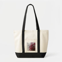 Vibrant Red Floral Nature Photography Tote Bag - A