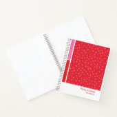 Vibrant Red Floral Vertical Palette Notitieboek (Binnen)