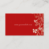 Vibrant Red Florali Visitekaartje (Achterkant)