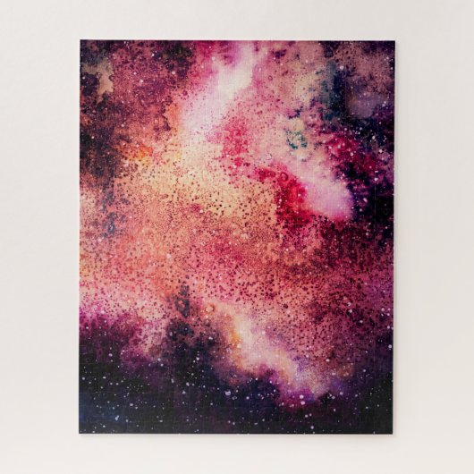 Vibrant Red Galaxy Space Puzzle Legpuzzel (Verticaal)