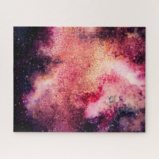 Vibrant Red Galaxy Space Puzzle Legpuzzel (Horizontaal)