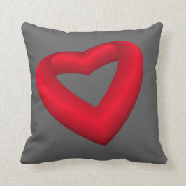 Vibrant Red Heart Kussen