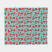 Vibrant red hearts background fleece deken (Voorkant (Horizontaal))