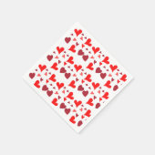 Vibrant red hearts background servet (Hoek)