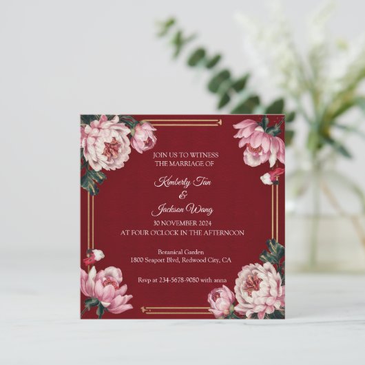 Vibrant Red Kaart (Staand voorkant)