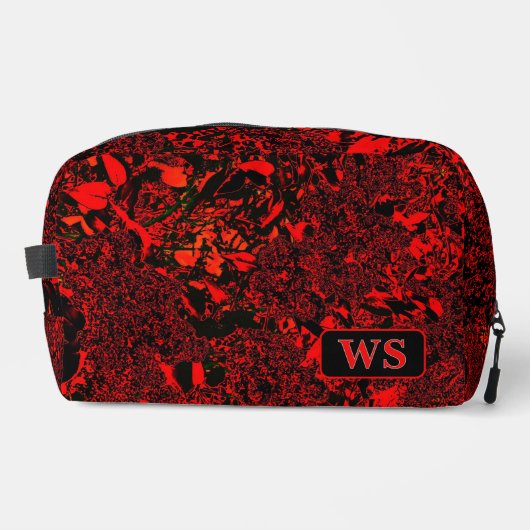 Vibrant Red Monogram Toiletry Bag Toilettasje (Voorkant)