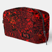 Vibrant Red Monogram Toiletry Bag Toilettasje (Rechterhoek)