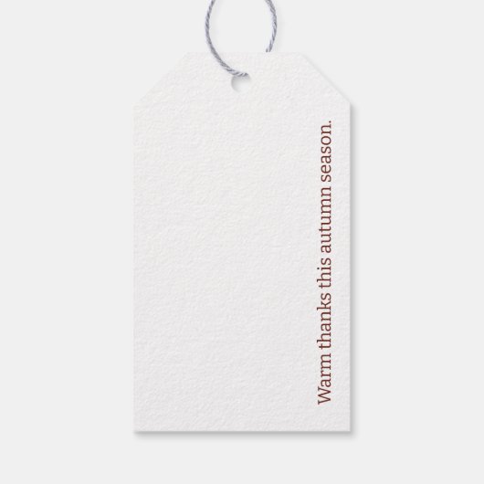 Vibrant Red Orange Pinecones Acorns Cadeaulabel (Achterkant)