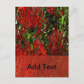 Vibrant Red Oranje Firebush Briefkaart (Voorkant)