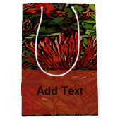 Vibrant Red Oranje Firebush Medium Cadeauzakje (Voorkant)