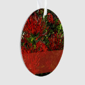 Vibrant Red Oranje Firebush Ornament (voorkant)