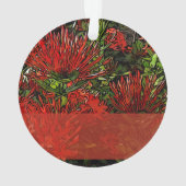 Vibrant Red Oranje Firebush Ornament (achterkant)